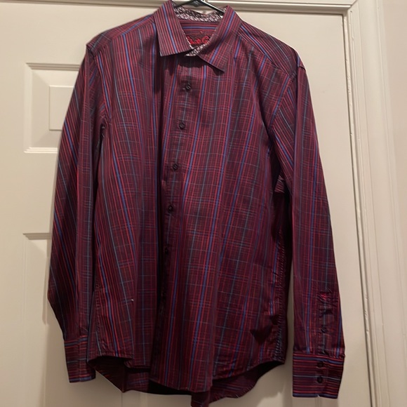 2XL ROBERT GRAHAM textured berry plaid shirt - Picture 13 of 13